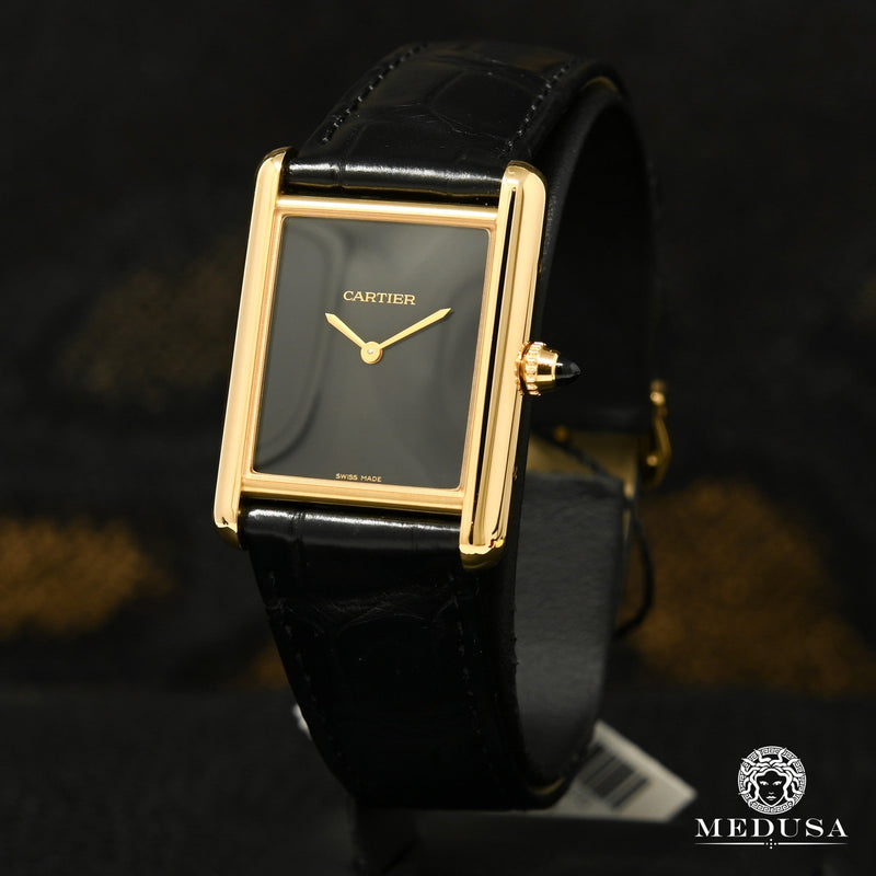 Montre Cartier | Montre Homme 34mm Cartier Tank Louis Onyx Or Jaune