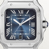 Cartier watch | Cartier Santos 100 XL Blue Stainless 40mm Men&#39;s Watch