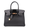 Hermès | Sacs à Main Birkin 30 Crocodile Black Rose Gold Hardware - BRAND NEW