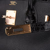 Hermès | Sacs à Main Birkin 30 Crocodile Black Rose Gold Hardware - BRAND NEW