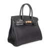 Hermès | Sacs à Main Birkin 30 Crocodile Black Rose Gold Hardware - BRAND NEW