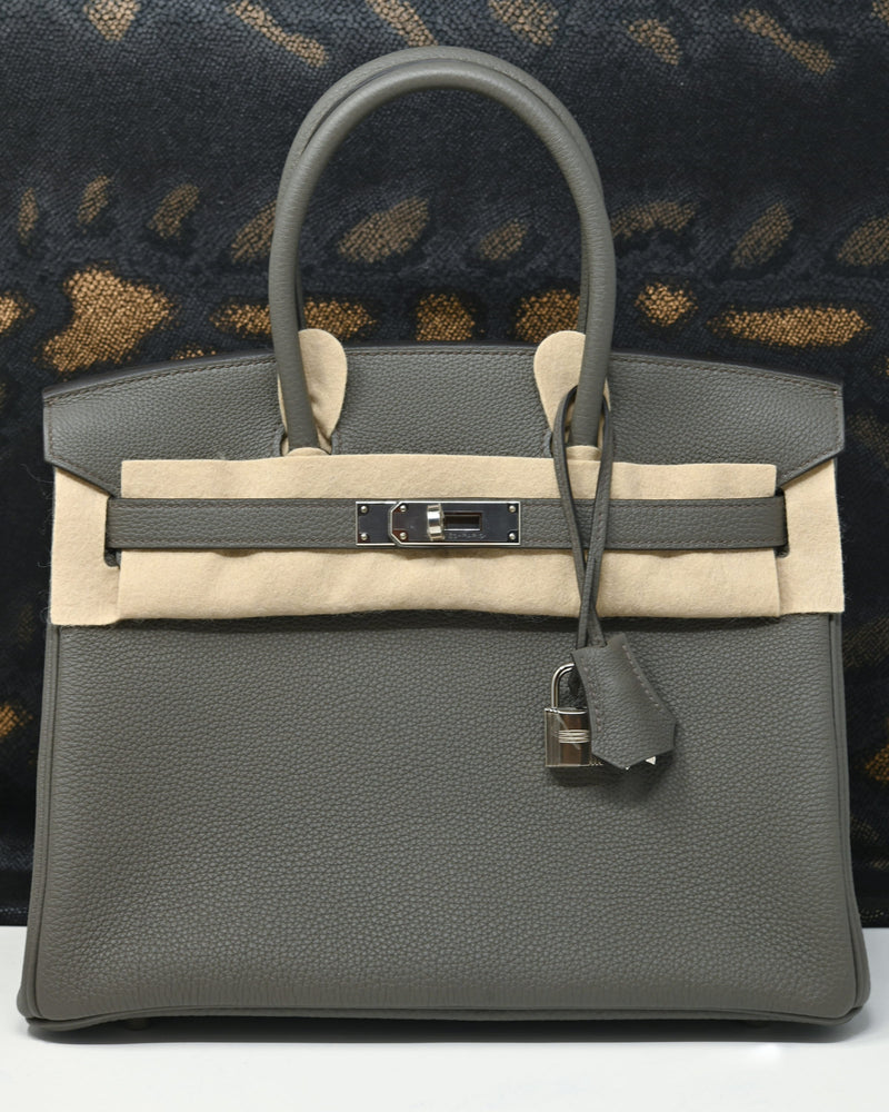 Hermès | Sacs à Main Birkin 30 Togo Gris Etain Palladium Hardware - BRAND NEW