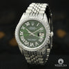 Montre Rolex | Montre Homme Rolex Datejust 36mm - Iced Out Vert / Stainless