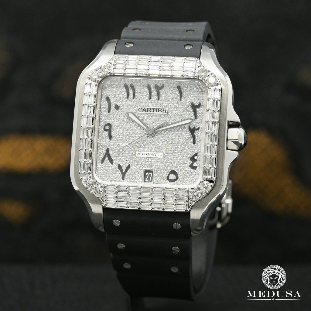 40mm Cartier Santos 100 XL Arabic Emerald Cut