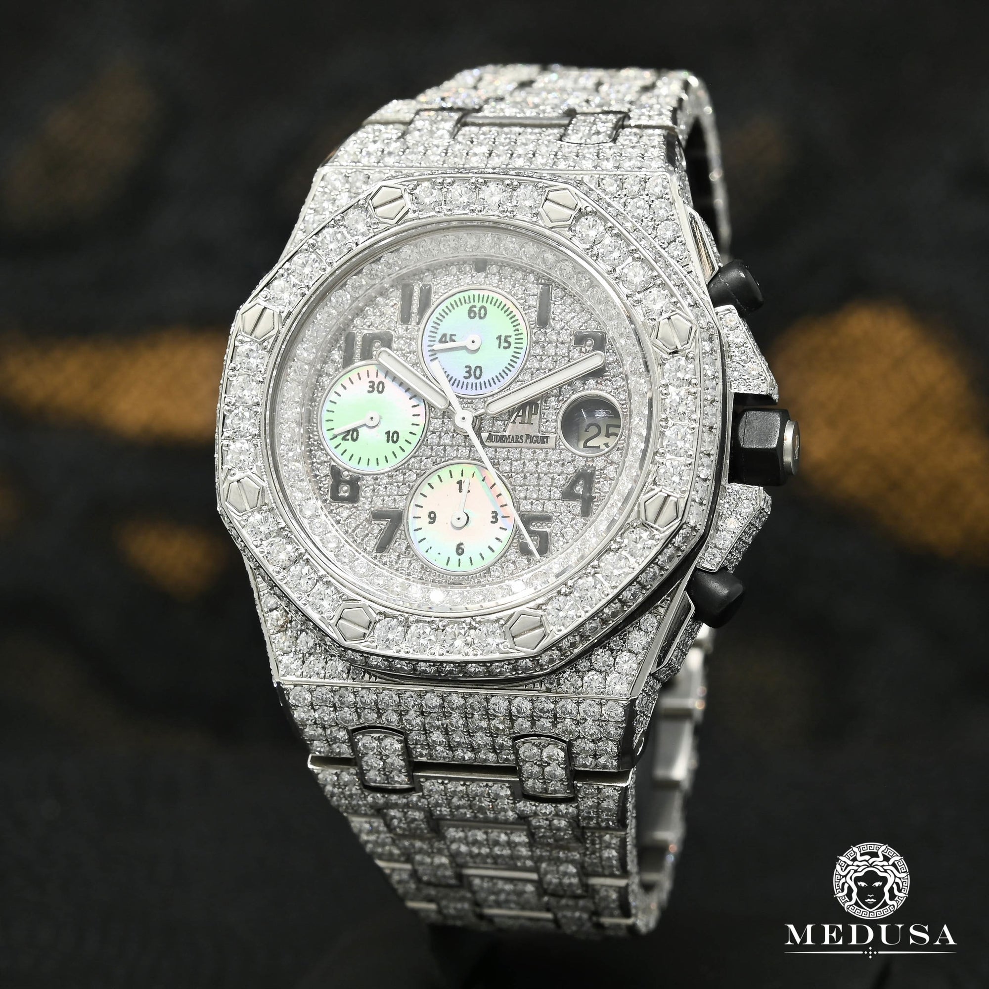 Audemars Piguet Watch | Audemars Piguet Offshore 42mm Men's Watch - Iced Stainless