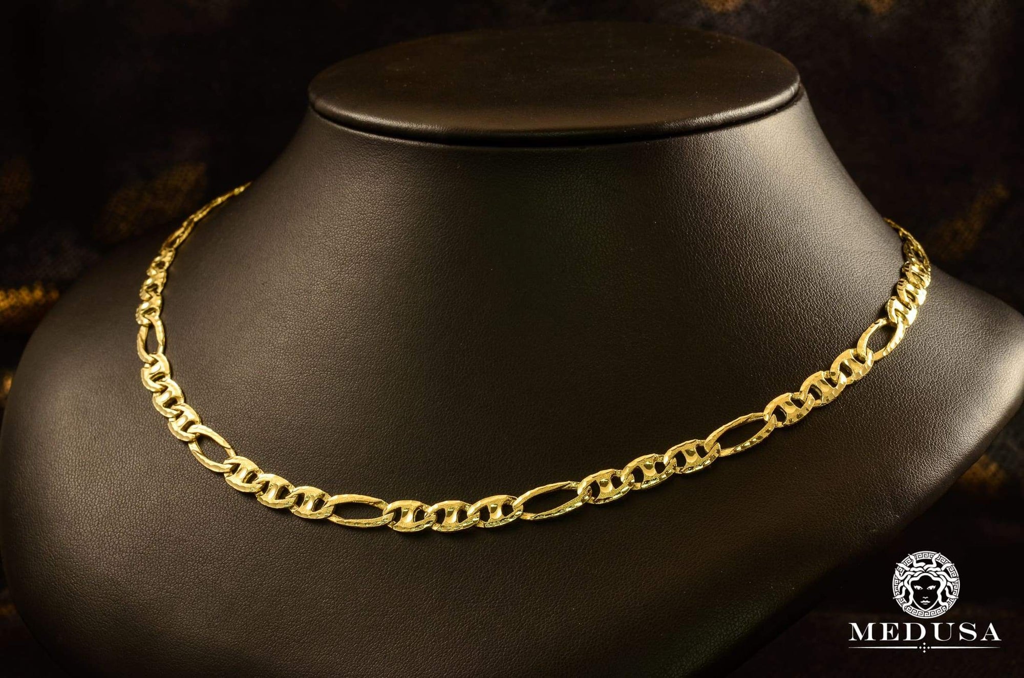 10K Gold Chain | Curb Chain 7mm Mariner M3