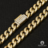 Chaîne à Diamants en Or 10K | Chaîne 8mm Cuban Link Baguette 22’’ / Or Jaune