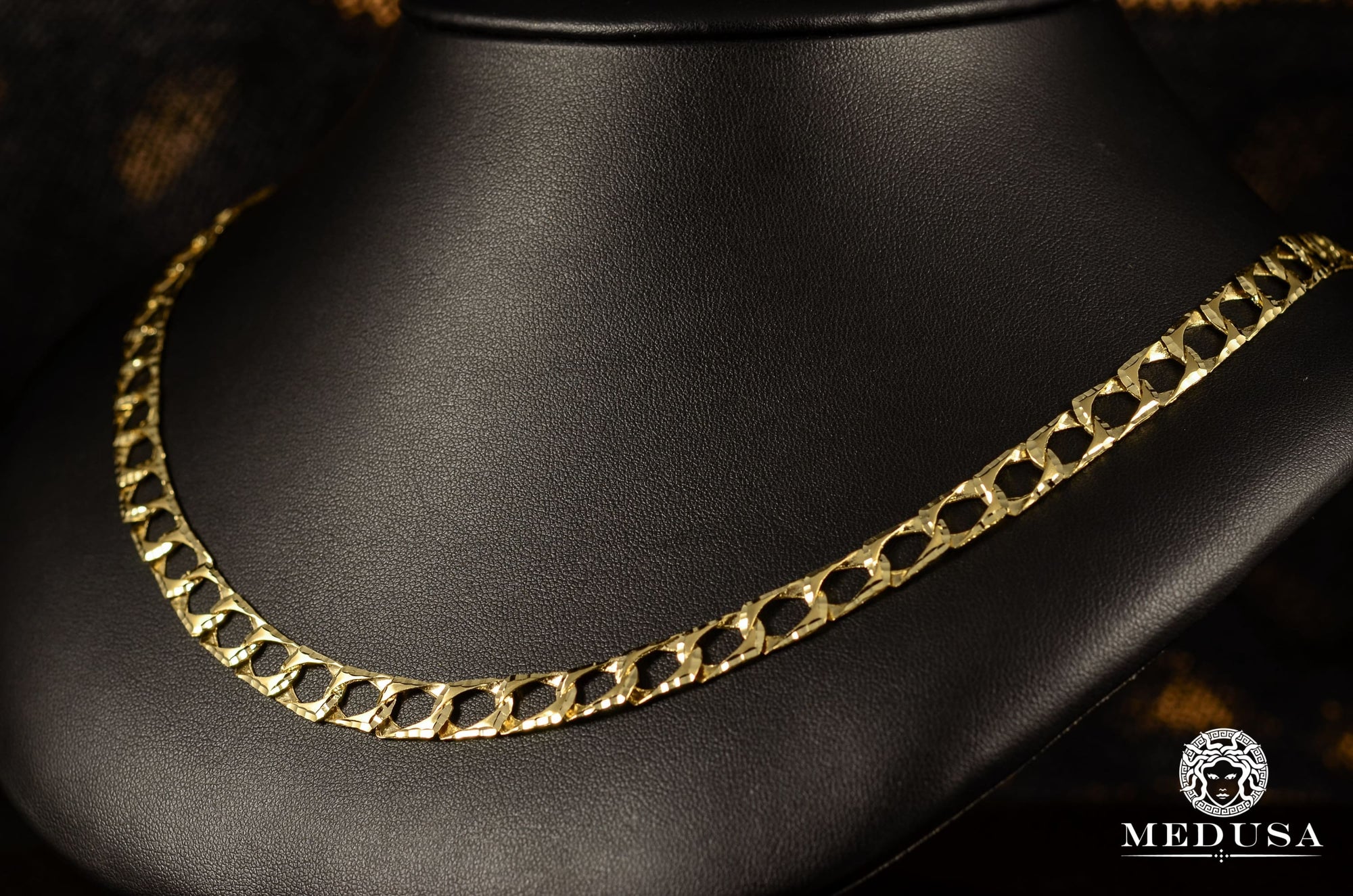 14K Gold Chain | Curb Chain 8mm Meshy M-ALBERT 585