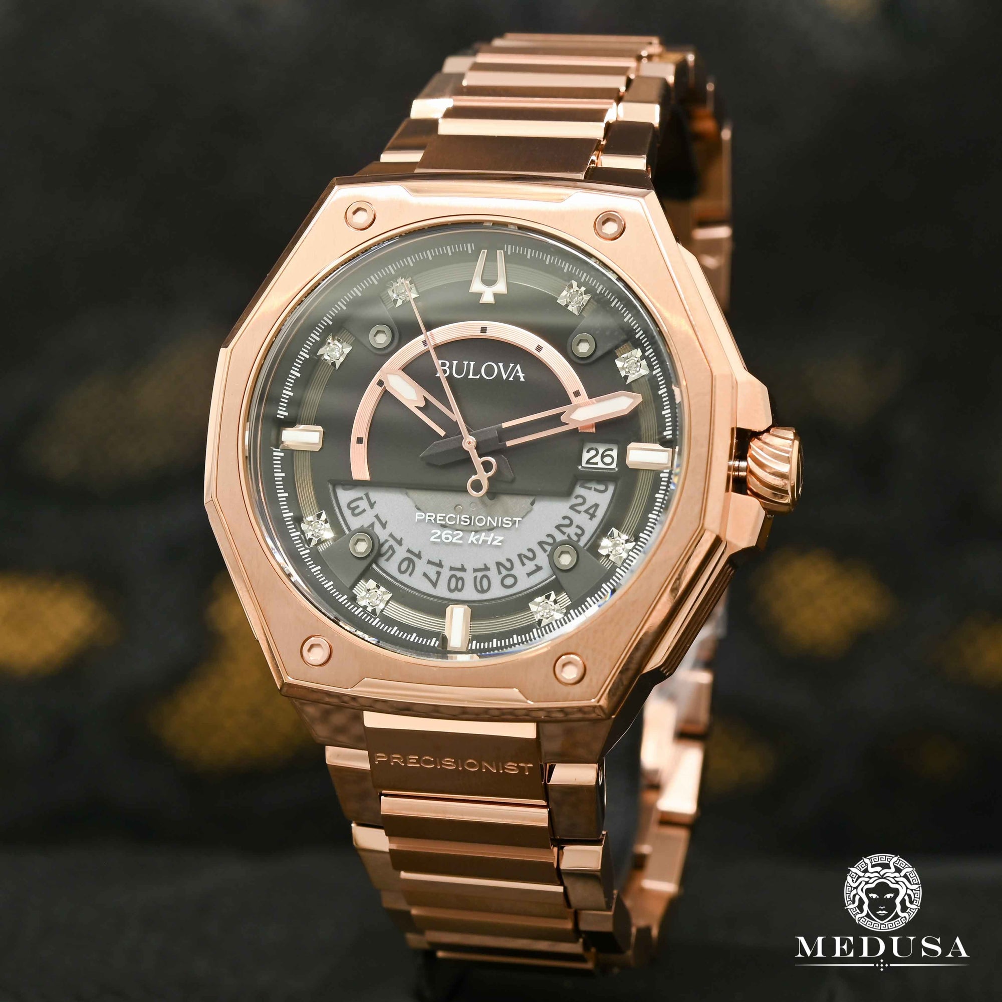 Montre Bulova | Montre Homme Bulova Precisionist - 97D129 Or Rose