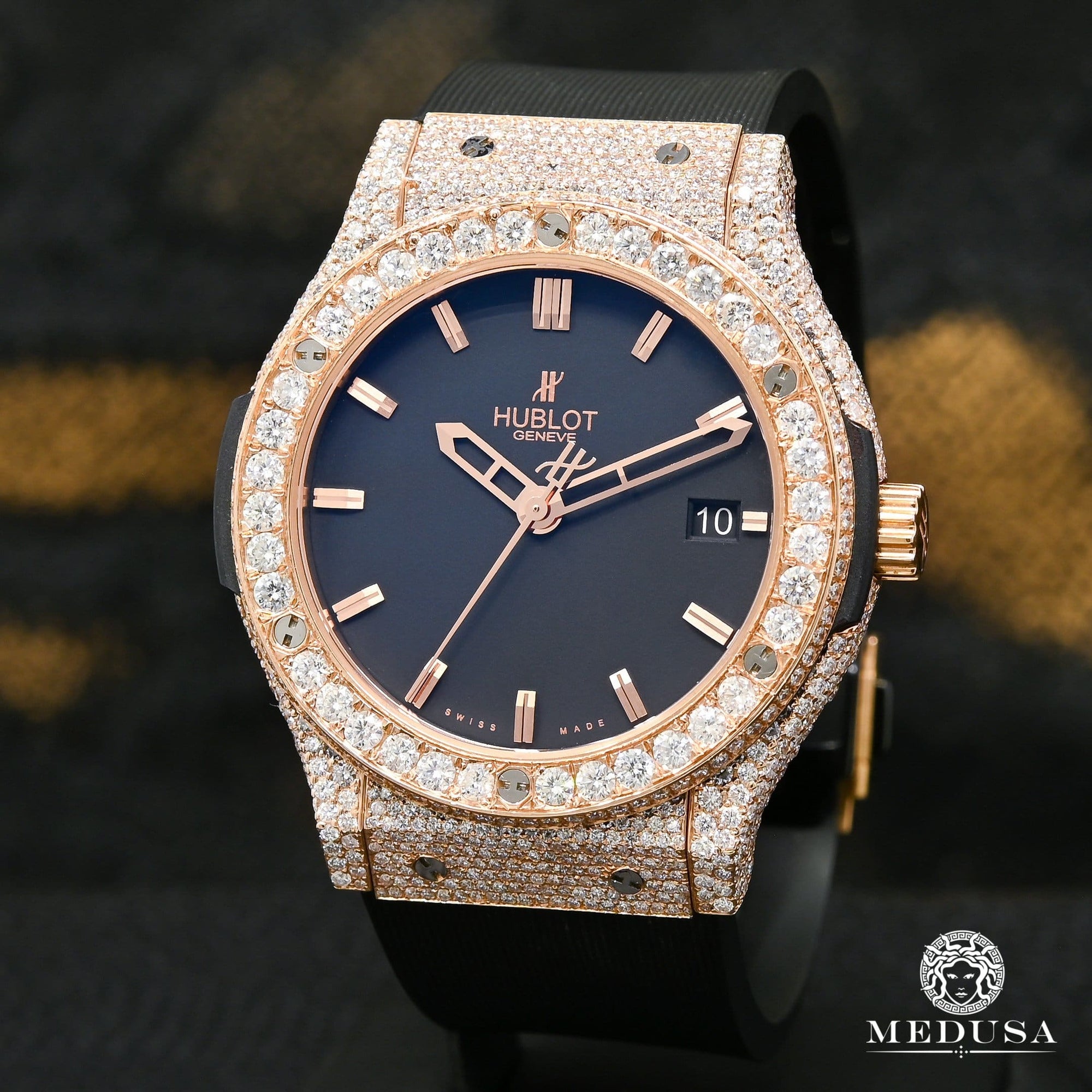 Montre Hublot | Montre Homme Hublot Classic Fusion 45mm - Iced Everose Or Rose