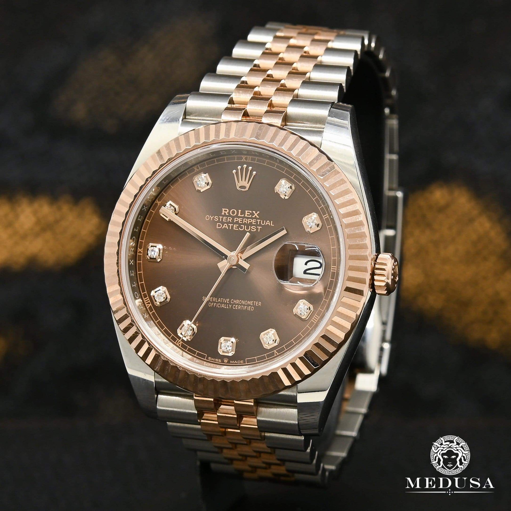 Rolex watch | Rolex Datejust Men's Watch 41mm - Everose Chocolate Rose Gold 2 Tones