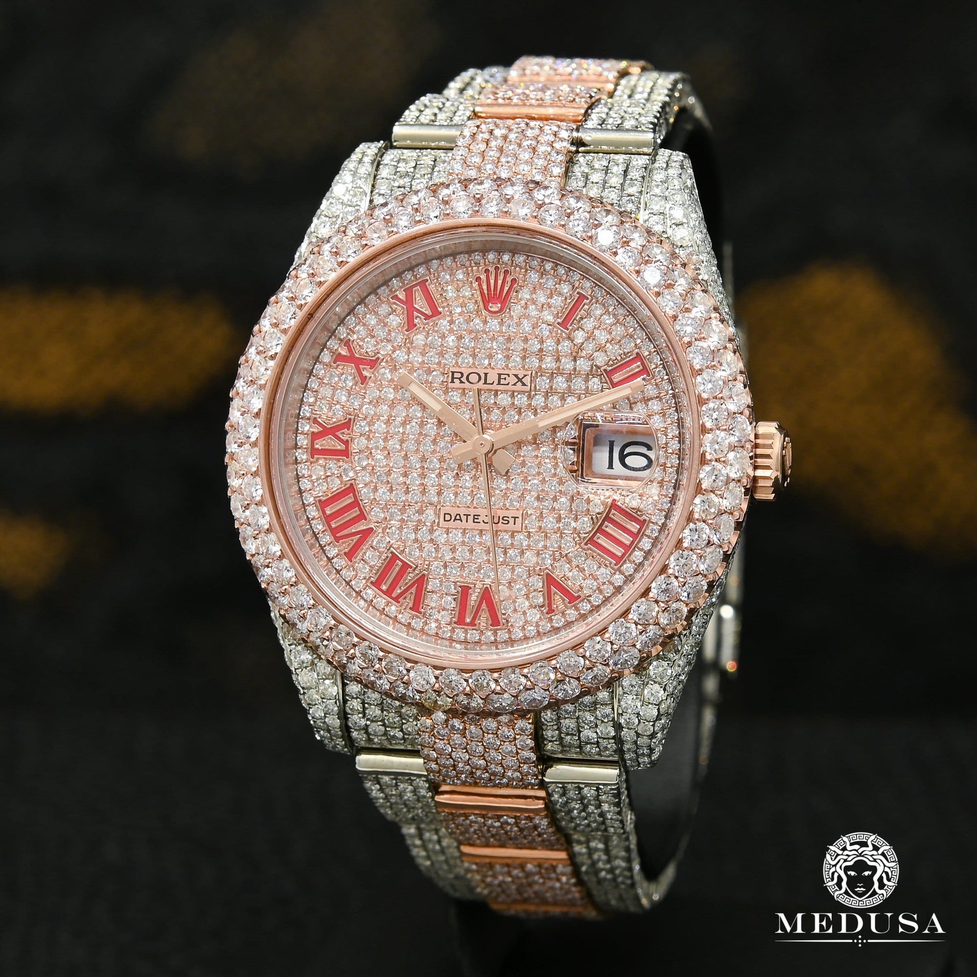 Rolex watch | Rolex Datejust Men's Watch 41mm - Full Honeycomb Everose Rose Gold 2 Tones