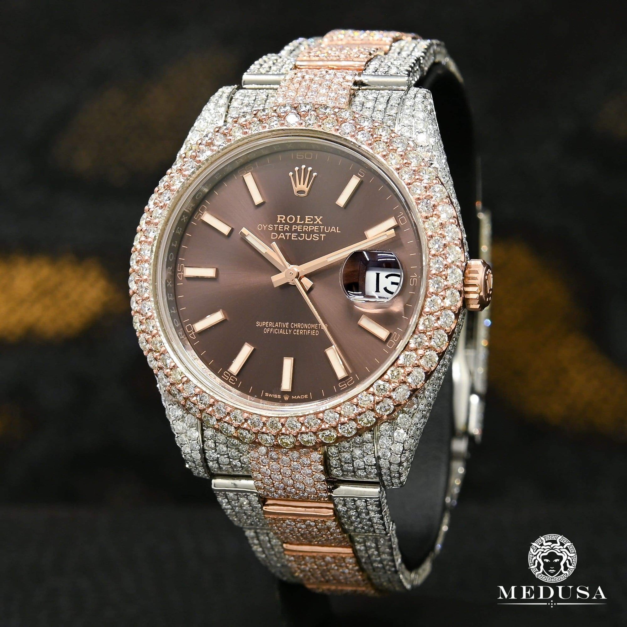 Rolex watch | Rolex Datejust Men's Watch 41mm - Honeycomb Everose Rose Gold 2 Tones