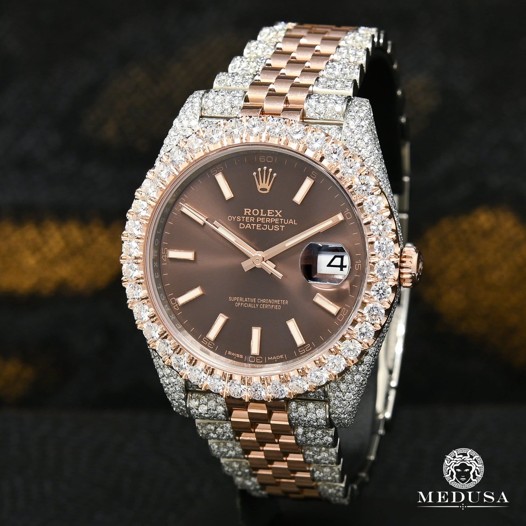 Rolex watch | Rolex Datejust Men's Watch 41mm - Jubilee Everose Bezel Iced Rose Gold 2 Tones