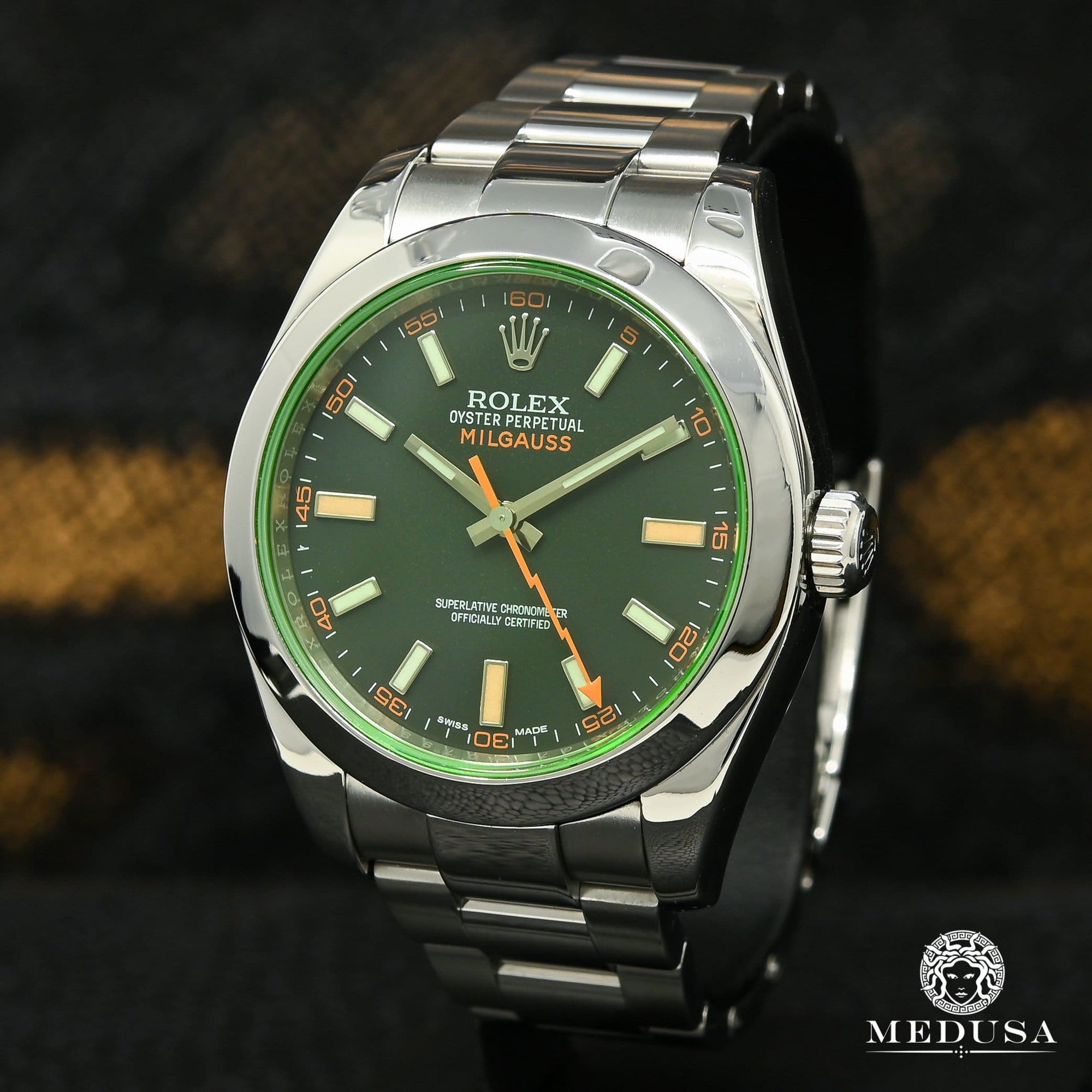 Rolex watch | Rolex Milgauss Men's Watch 40mm - Green Crystal Stainless