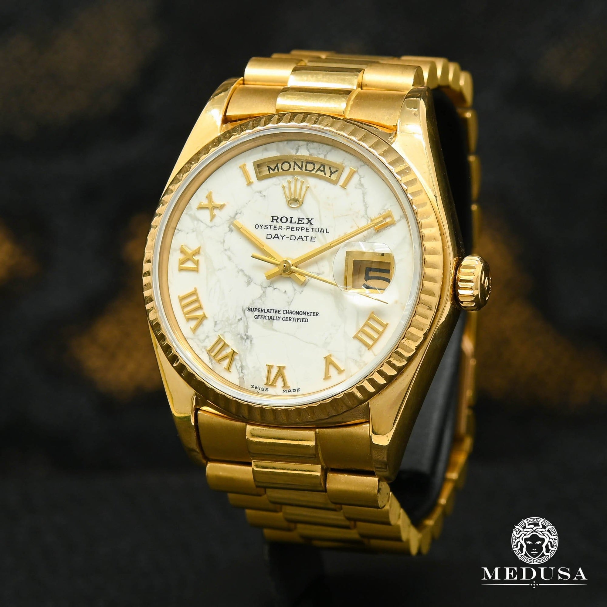 Rolex watch | Rolex President Day-Date Men's Watch 36mm - Marble Yellow Gold