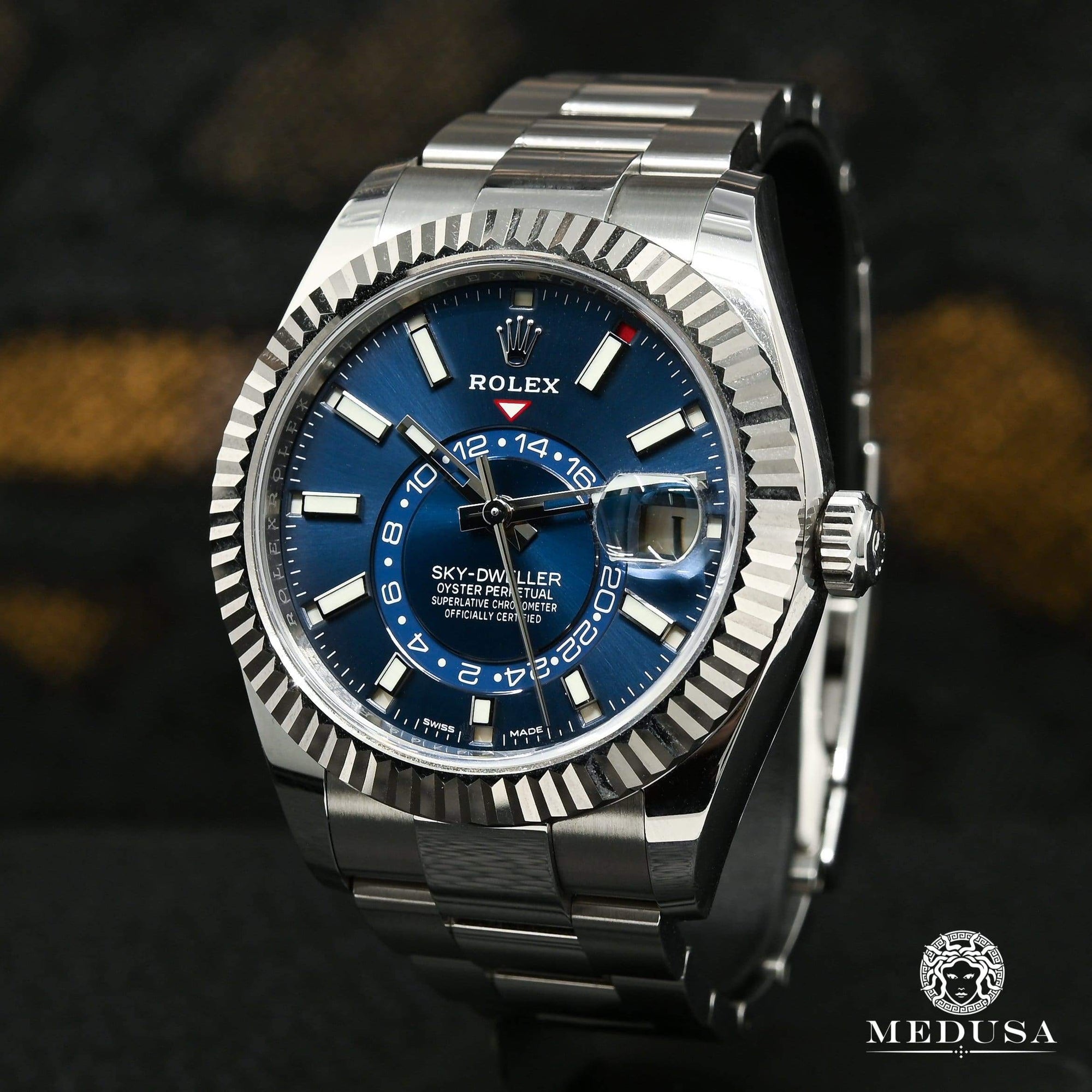 Montre Rolex | Montre Homme Rolex Sky-Dweller 42mm - Blue Or Blanc