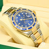 Montre Rolex | Montre Homme Rolex Submariner 40mm - 2 Tons Bleu Saphir Or 2 Tons