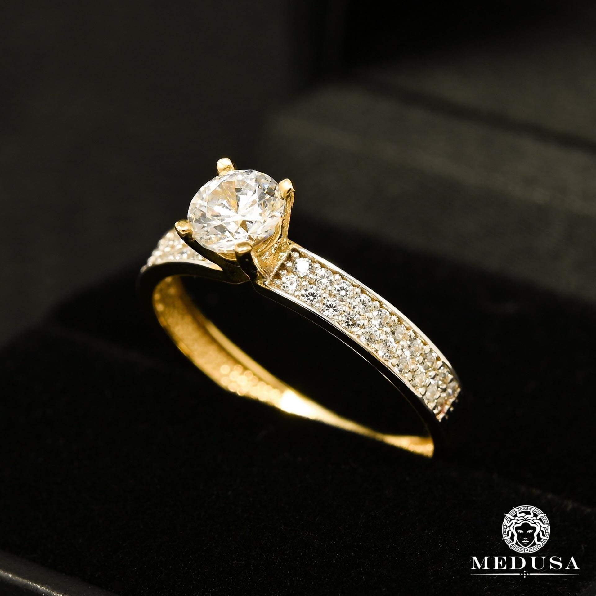 10K Gold Ring | Women's Ring Zirconia F31 Yellow Gold